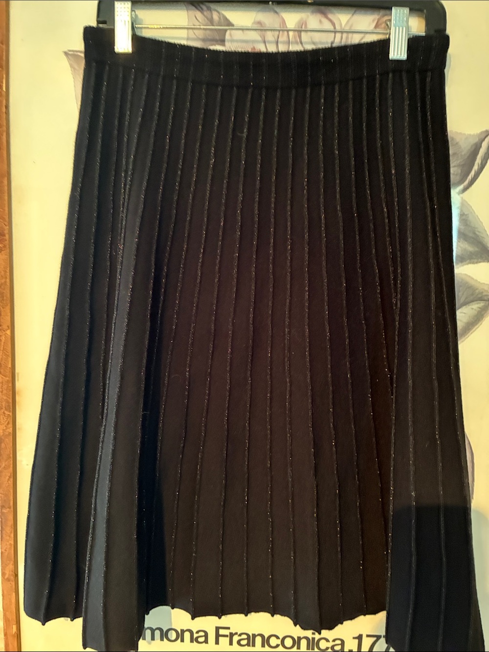 Milano Black Pleated Midi Skirt